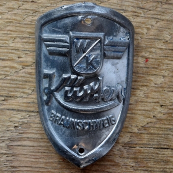 Steuerkopfschild KÜRTEN, 50er Jahre, Originalschild aus Sammlungsbestand 