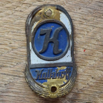 Steuerkopfschild KALKHOFF, 50er Jahre, Originalschild aus Sammlungsbestand 
