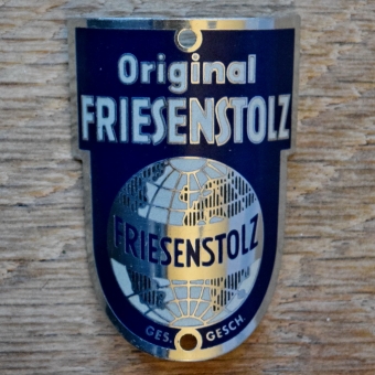 Steuerkopfschild FRIESENSTOLZ, 50er Jahre, Originalschild aus Sammlungsbestand 