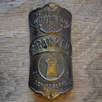 Steuerkopfschild FRANKEN, 20er Jahre, Originalschild aus Sammlungsbestand 