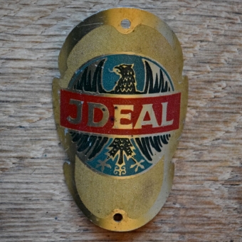 Steuerkopfschild IDEAL, 50er Jahre, Originalschild aus Sammlungsbestand 