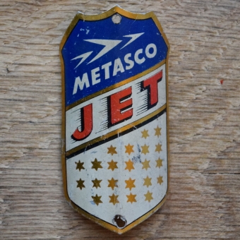 Steuerkopfschild JET, 50er Jahre, Originalschild aus Sammlungsbestand 