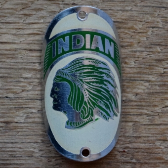 Steuerkopfschild INDIAN, 50er Jahre, Originalschild aus Sammlungsbestand 