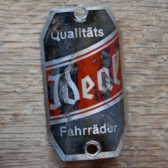 Steuerkopfschild IDEAL, 50er Jahre, Originalschild aus Sammlungsbestand 