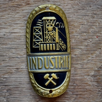 Steuerkopfschild INDUSTRIE, 50er Jahre, Originalschild aus Sammlungsbestand 