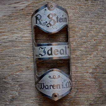 Steuerkopfschild IDEAL, 30er Jahre, Originalschild aus Sammlungsbestand 