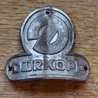 Steuerkopfschild DÜRKOPP, 50er Jahre, Originalschild aus Sammlungsbestand 