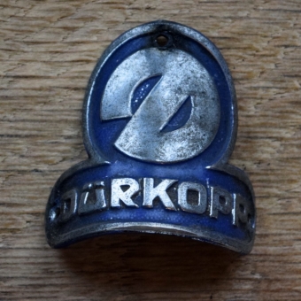 Steuerkopfschild DÜRKOPP, 50er Jahre, Originalschild aus Sammlungsbestand 