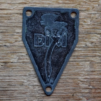 Steuerkopfschild DIXI, 30er Jahre, Originalschild aus Sammlungsbestand 