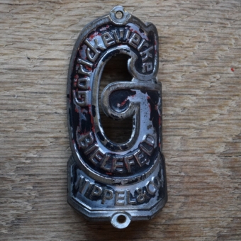 Steuerkopfschild GÖRICKEWERKE, 50er Jahre, Originalschild aus Sammlungsbestand 