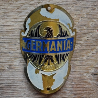 Steuerkopfschild GERMANIA, 50er Jahre, Originalschild aus Sammlungsbestand 