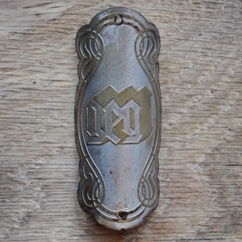 Steuerkopfschild GEG EINKAUFS-GENOSSENSCHAFT, 30er Jahre, Originalschild aus Sammlungsbestand 