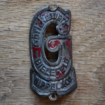 Steuerkopfschild GÖRICKEWERKE, 50er Jahre, Originalschild aus Sammlungsbestand 