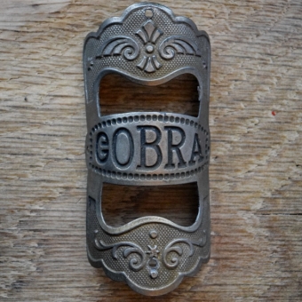 Steuerkopfschild GOBRA, 20er Jahre, Originalschild aus Sammlungsbestand 