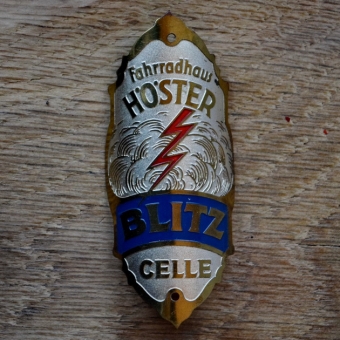 Steuerkopfschild BLITZ, 30er Jahre, Originalschild aus Sammlungsbestand 