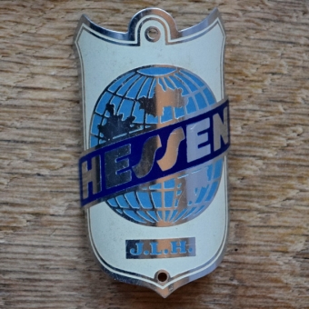 Steuerkopfschild HESSEN, 50er Jahre, Originalschild aus Sammlungsbestand 