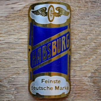 Steuerkopfschild HABSBURG, 20er Jahre, Originalschild aus Sammlungsbestand 