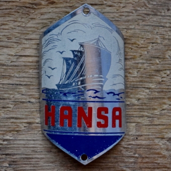 Steuerkopfschild HANSA, 50er Jahre, Originalschild aus Sammlungsbestand 