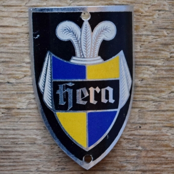 Steuerkopfschild HERA, 50er Jahre, Originalschild aus Sammlungsbestand 
