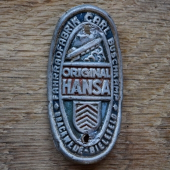 Steuerkopfschild HANSA, 50er Jahre, Originalschild aus Sammlungsbestand 
