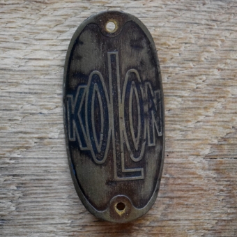 Steuerkopfschild KOLON, 30er Jahre, Originalschild aus Sammlungsbestand 