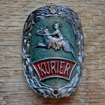 Steuerkopfschild KURIER, 30er Jahre, Originalschild aus Sammlungsbestand 