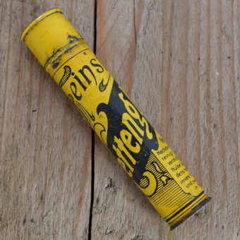 Blechdose "FEINSTE KETTENGLÄTTE" orig. 10er Jahre, 113 x 23 mm, ohne Inhalt, Boden fehlt   