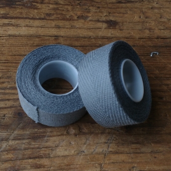 Lenkerband "TEXTIL / LEINEN", dunkel - grau, für 1 Lenker werden 2 Rollen benötigt, klassisches Lenkerband  