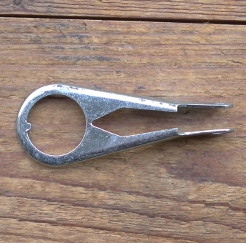 Lampenhalter, chromatisiert, L=110mm, f. Gabelschaft 