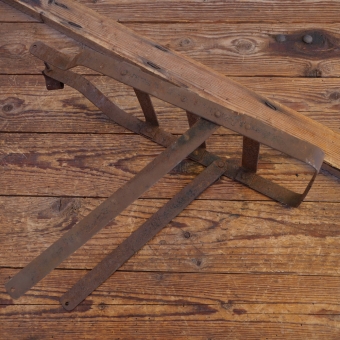 Gepäckträger, Bandeisen, ca. 31 x 19cm, orig. 30er Jahre, für Schellenmontage, gebr. 