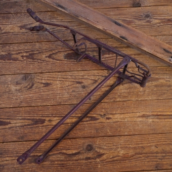 Gepäckträger SIEGER, orig. 50er Jahre, für Sportrad, weinrot, gebr. 