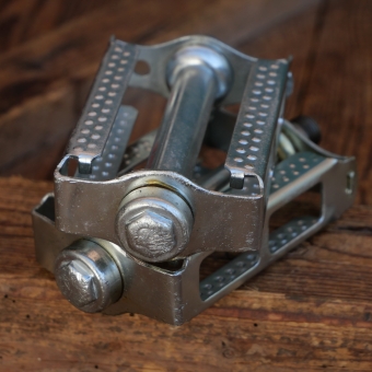Pedale UNION, für Tourenrad, verzinkt, original WW2 40er Jahre, NOS 