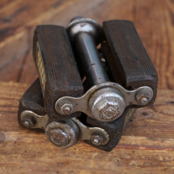 Pedale UNION, Blockpedal für Tourenrad, verchromt, original 30er-50er Jahre, gebr. 