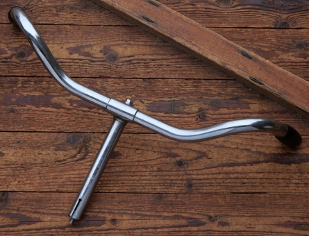 Fahrradlenker NSU-Form, 30er-50er J., verchromt, MIELE-Griffe, gebr. 