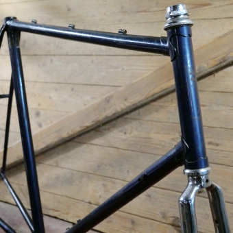 Fahrradrahmen aus COLUMBUS Aelle Rohrsatz, Herrenausf. Rennrad, 27/28 Zoll, 1980er Jahre, dunkelblau, gebr. 