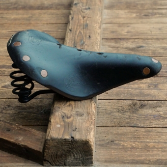 Sattel, Herren, BROOKS CONQUEST, Leder schwarz, Gestell schwarz, gebr. 