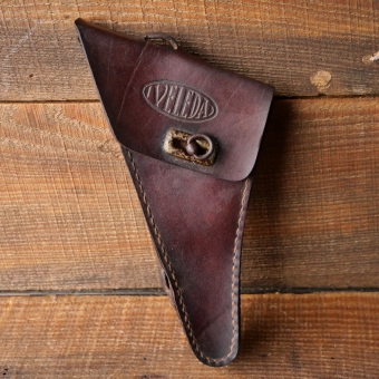 Werkzeugtasche VELEDA, für Damenrad, Leder braun, original 30er Jahre, gebr. 