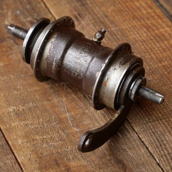 Nabe Hinterrad Fahrrad, F+S Torpedo Mod. 09, Bj. 1945, WW2, verchromt, gebr. 