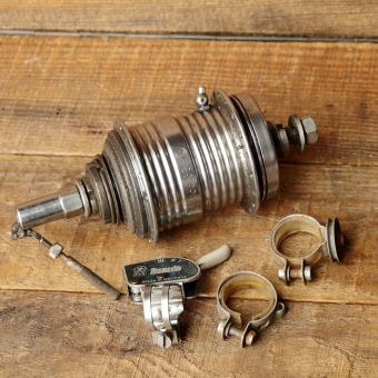 Nabe Hinterrad Fahrrad, F&S Torpedo 3-Gang Mod. 55, original 50er/60er J., verchromt, ohne Rücktritt, gebr. 