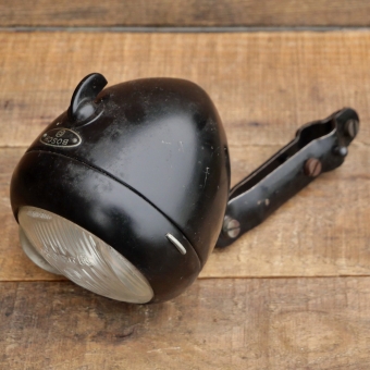 Scheinwerfer BOSCH für Fahrrad und Motorfahrrad, original 1930er J., NOS 