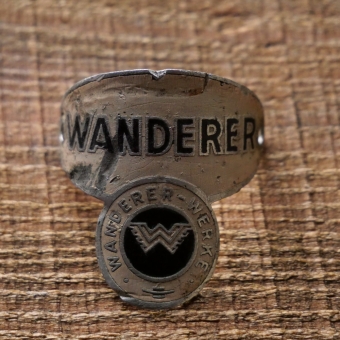 Steuerkopfschild WANDERER, Alu lackiert, original 30er/40er Jahre, gebr. 