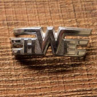 Schutzemblem für hinten, HWE, Stahl verchromt, original 50er/60er Jahre, gebr. 
