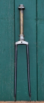 Fahrradgabel 26 Zoll OPEL, schwarz, für Ballonrad 30er J., inkl. orig. Steuersatz verchromt, gebr. 