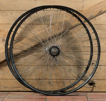 Laufradsatz 26 Zoll (559) für Drahtbereifung, 1952, WECO und TORPEDO Nabe, gebr. 