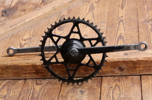 Tretlager GRITZNER für Tourenrad, orig. 30er J., verchromt, Glockenlager, gebr. 