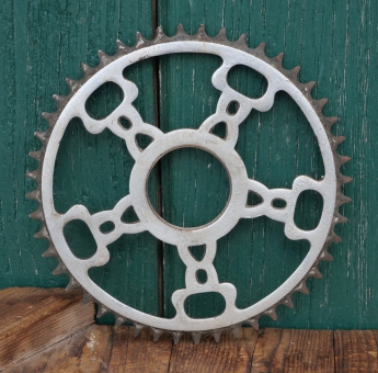 Kettenblatt GÖRICKE, 30er J., 1/2 Zoll, verchromt, Durchmesser Gewinde 51mm, 48 Zähne, gebr. 