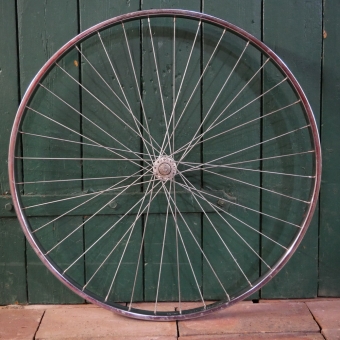 Vorderrad VAN SCHOTHORST, 26 Zoll (559), Stahl verchromt, für Drahtreifen, WECO Nabe, NOS 