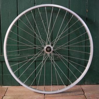 Hinterrad GRÜNERT, 26 Zoll(559), Alu, für Drahtreifen, SHIMANO Kassetten-Nabe für 7-fach, NOS 