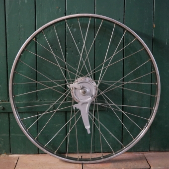 Vorderrad, VAN SCHOTHORST, 26 Zoll (559), Westwood Nirosta, für Drahtreifen, Trommelbremsnabe, NOS 