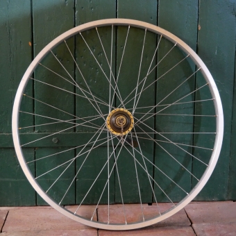 Hinterrad, 26 Zoll (559mm), 1997, GRÜNERT Alu-Felge für Drahtreifen, Sturmey Archer 3-Gang, NOS 